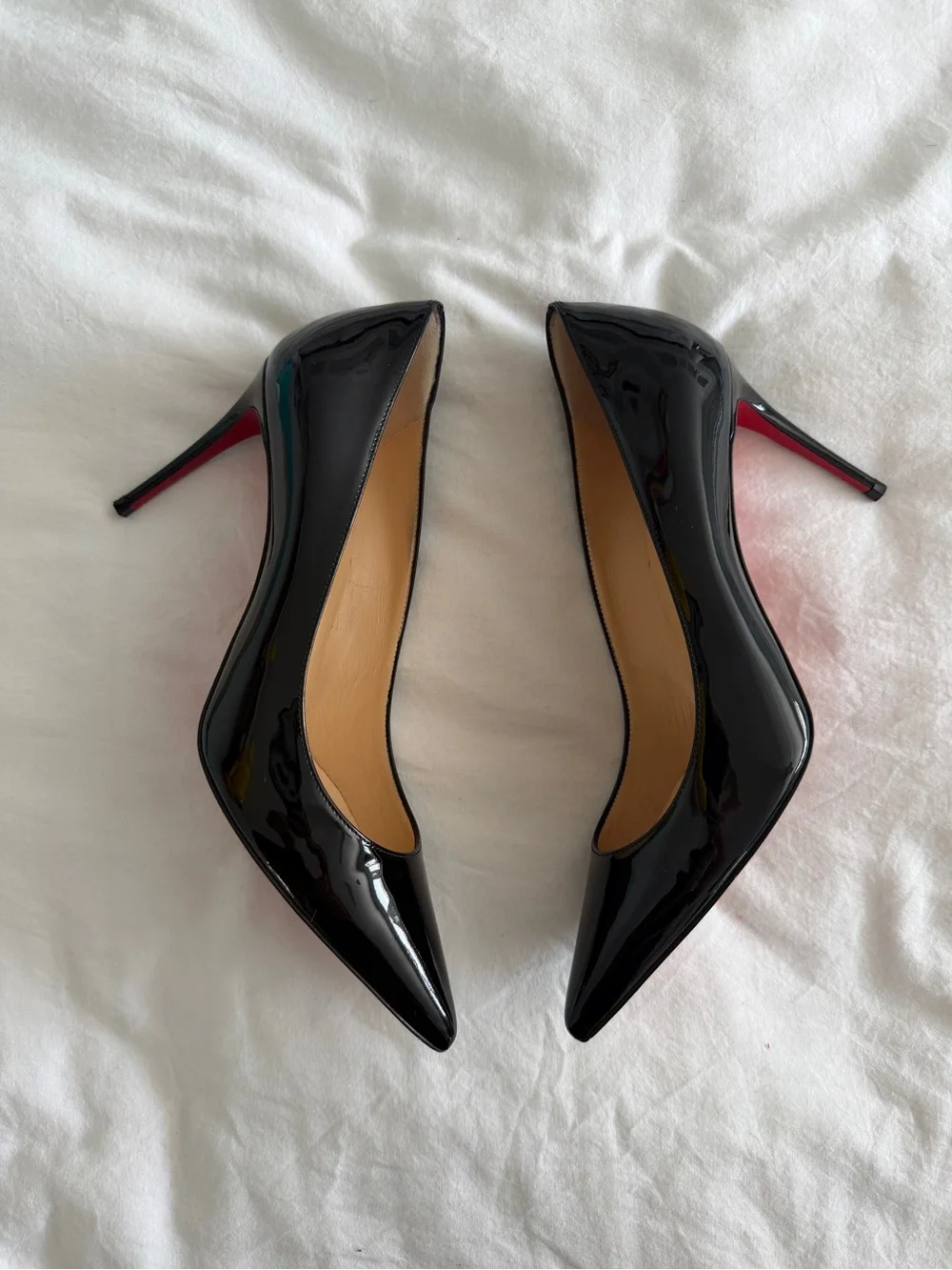 Christian Louboutin Kate Patent Pumps 85mm Heel Black Size 39 - Picture 5 of 15